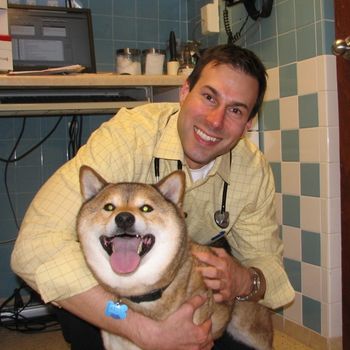 Dr. Joshua and one of his favorite patients Rocco!!
