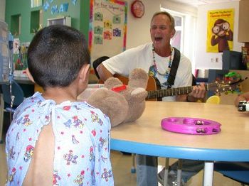 Gettin' silly with kids at the LA Children's Hospital
