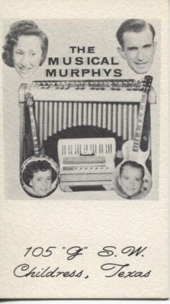The Murphy Family "Business Card" - 1950's
