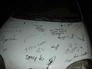 car signing night went overboard
