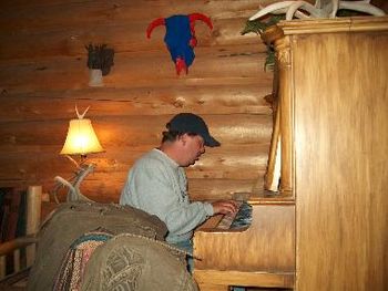 Tim Johnson, hit songwriter from Nashville, playing piano
