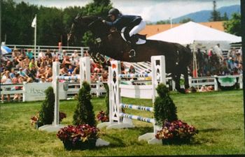 Chase placing 2nd in the Lake Placid Horse Show Grand Prix
