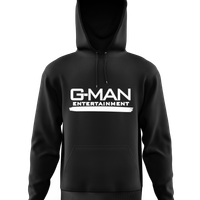 G-Man Entertainment - Black Hoodie White/Gray Outline Combination  