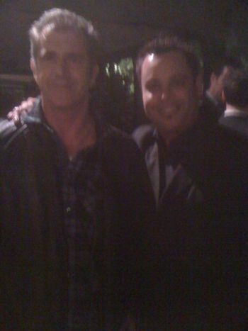 a blurry Mel Gibson and I...
