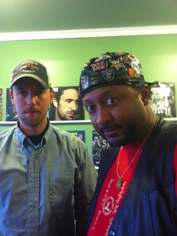 MUSIC STORE OWNER JONATHAN HODGES & J.O.T. RECORDS INDI MUSIC LABEL OWNER J.O.T. aka GRANDE GATO PLANNING FOR 2014 LIVE IN-STORE PERFORMANCE IN W-S, NC (UNDERDOG RECORDS)!!!!
