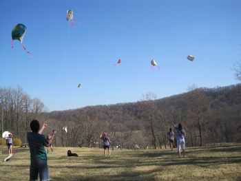 flying kites with youth from the Diocese of SWVA
