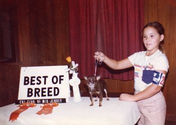 I started showing dogs with my Grandmother, Beverly Schenck, when I was 9 years old. Saddly, my grandmother passed away several years ago. Everything I do as a breeder, trainer and handler is done in a manner that I know would make her proud. She was (and still is) a great inspiration and mentor.
