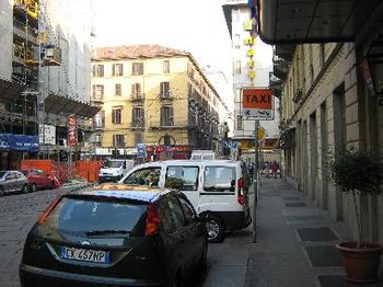parking is always an issue in downtown Torino, Italy
