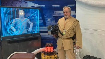 On the Hoth set at Comicpalooza 2021, PCD is appropriately dressed as his character "Pauli-Wan Kapana" while shooting a documentary on the Rebel Legion Kessel Base, Houston Region.
