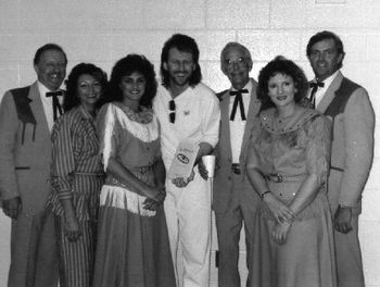 Tom with the Chuck Wagon Gang.....concert at a high school in TN.
