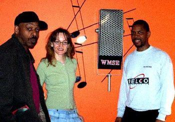 Da' Soul president "J" with Carmen Nickerson and on-air personality Barry @ WMSE radio
