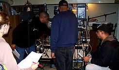 Back to work.  The party's just gettin' started - Carmen Nickerson, Gary Brown, "J", Ricardo
