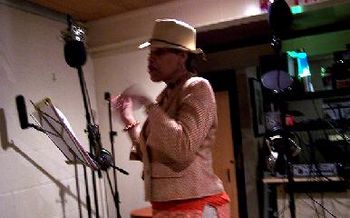 Anita Easterling jammin' in studio
