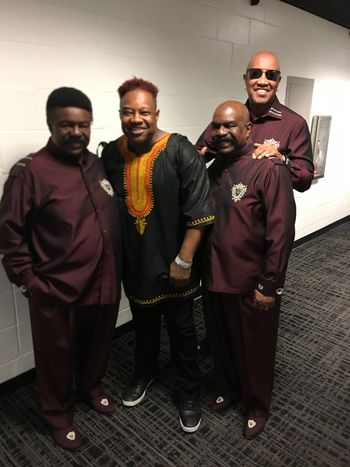 Before heading onstage, hanging with The Whispers!
