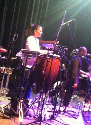 Shelia E. Playing my drums sitting in on our show w/ Lalah Hathaway!!
