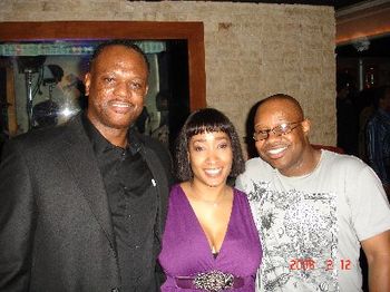 Stevie Wonder manager Greg Coakley & Tisha Frederick of Mandrill w/ Syd at Lina cd release show 2008!

