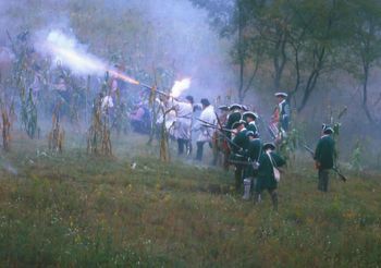 After escaping from the Delawares, Jack Hawkins leads the colonial army of John Armstrong to Kit-Han-Ne to destroy the Indian village. He's sickened by the brutality of his own people.
