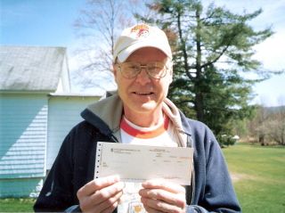Bill enjoys the best of both worlds--a fun summer of house painting and his first royalties check from White Mane Publishing.
