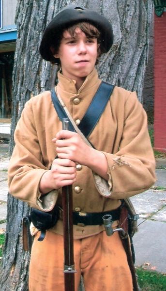Mason Smith portrays a young Rebel soldier.
