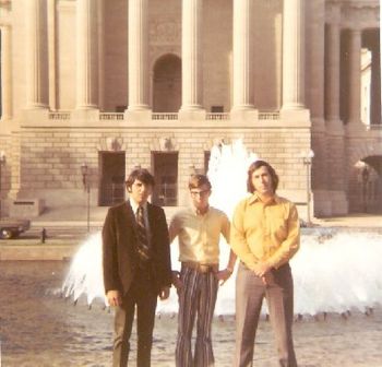 Bill joined Phi Sigma Pi at Mansfield and attended the fraternity's 1971 National Convention in Washington, D.C.   Pictured l-r are brothers Louie Borino, Dan Day & Larry "Pappy" Snyder.
