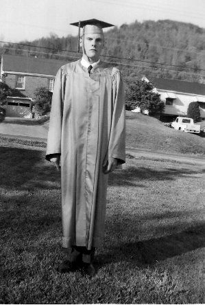 Bill in his pouty "Jim Morrison" phase on his high school graduation, June 1968.

