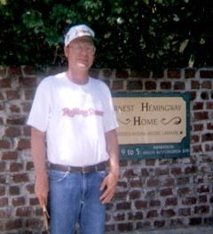 Bill visits Ernest Hemingway's home in Key West.  Hemingway's book IN OUR TIME had a big influence on Bill's early fiction.
