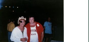 1991 Ray Sawyer"DR HOOK" and I [drinking days]at Disney World's Pleasure Island before the show.

