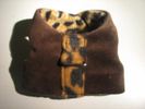 H #111 Brown Bonded Suede/Leopard Strap & Lining