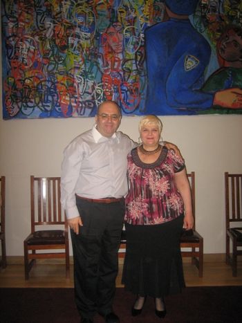 Piano Duet  Marina Porchkhidze & Vladimir Shinov -after concert at John Jay college/NYC,june 5th ,2010
