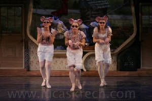 Scene "3 blind mice" from ballet by V.Shinov "Mother Goose". Choreography by Keith Michael. New York Theater Ballet.2005
