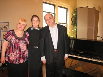 Marina & Vladimir with Phyllis.I.Roth, project director /Recital at JASA Senior Center/Manhattan/ November 4, 2009
