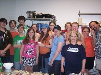 Youth Group serving at the Homeless Prevention Shelter
