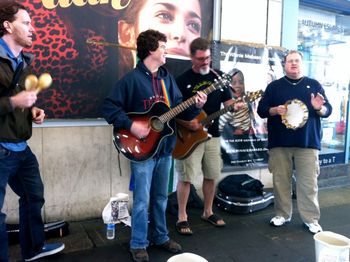 Buskin in downtown Manchester, England - Aug. 2011
