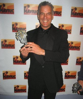 Smitty with MAVRIC award, 2008 Song Of the Year, Comedy
