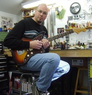 Mike with a Fender Jazzmaster
