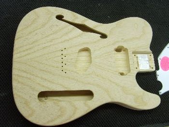 A brand new Warmoth Telecaster Thinline body, ready for some fresh nitro lacquer!
