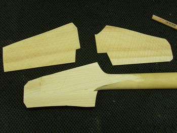 The maple veneers will serve to camouflage and further reinforce the headstock....
