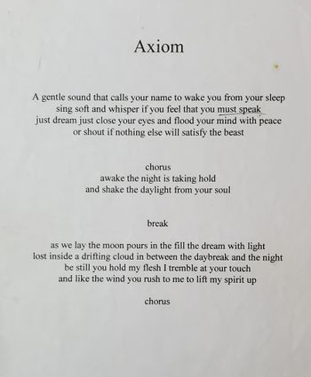 Ryan DeSiato 'Axiom' Lyrics
