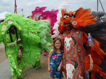 My daughter Freya and her Mardi Gras Indian friends
