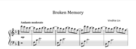 Broken Memory - Music Sheet