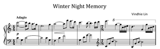 Winter Night Memory - Music Sheet