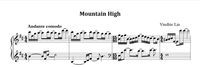 Mountain High - Music Sheet