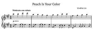 Peach Is Your Color - Music Sheet