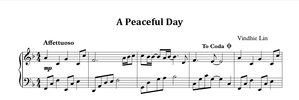 A Peaceful Day - Music Sheet