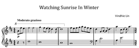 Watching Sunrise In Winter - Music Sheet