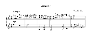 Sunset - Music Sheet