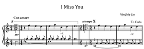 I Miss You - Music Sheet