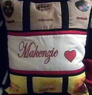 Makenzie's throw pillow
