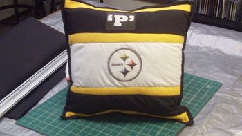Personalized Steelers pillow - $35
