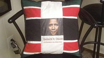 "Obama 44th" throw pillow
